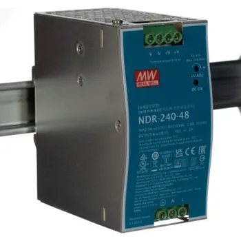 spínaný zdroj MEAN WELL Spínaný Napájecí zdroj na lištu DIN, počet výstupů: 1, výstup: 48V dc, 5A, vstupní: 90 → 264V ac,240W