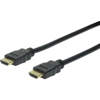 Audio kabel Digitus HDMI kabel Zástrčka HDMI-A, Zástrčka HDMI-A 5.00 m černá AK-330107-050-S Audio Return Channel, pozlacené kontakty HDMI kabel