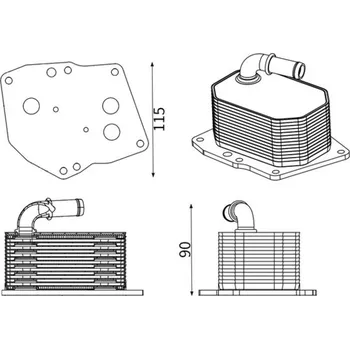 Motor automobilu Olejový chladič pro motorový olej MAHLE ORIGINAL CLC 416 000S