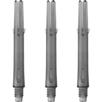 Příslušenství pro šipky Násadky na šipky L-style Straight 190, průhledné černé, krátké, 19mm