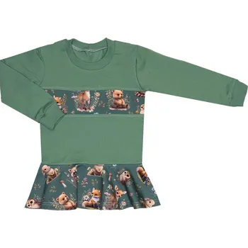 Kojenecké oblečení Mikinošaty bez kapuce Lesní zvířátka Velikost: 98