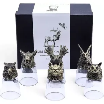 Čajová souprava AWM, Ltd, S3 8AL Dárková sada 6 panáků Starožitný bronz - Bájné Bytosti 50 ml