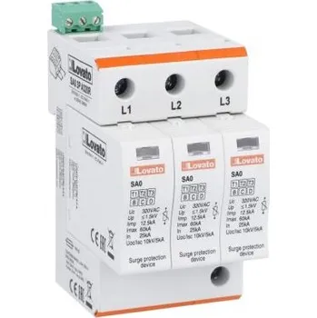 Přepěťová ochrana Přepěťová ochrana, řada: SA0 Jednafázová 60kA < 1,5kV Lišta DIN