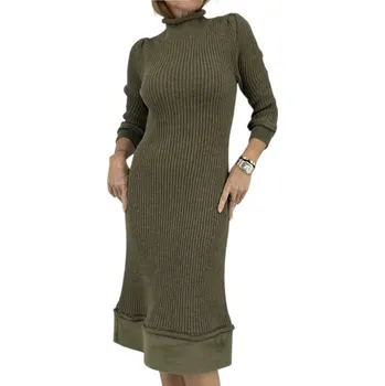 Dámské šaty SPORTMAX Midi Khaki Dress