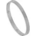 JVD Dámský pevný ocelový náramek se zirkony JGB22S