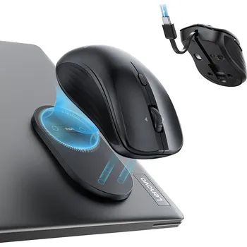 Datový kabel ESR - Bezdrátová myš MagMouse (6H0020101) - magnetický grip, vestavěný kabel Type-C, 800-4800DPI - černá