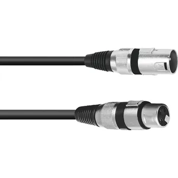 Audio kabel Omnitronic 30220400 XLR propojovací kabel [1x XLR zástrčka 3pólová - 1x XLR zásuvka 3pólová] 0.50 m černá