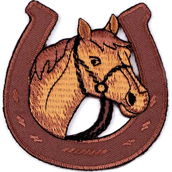 Nášivka Nažehlovačka zvířata, malé, 9 hnědá kůň