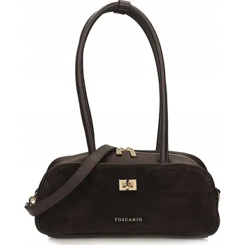 Kabelka Toscanio kabelka z pravé semišové kůže hnědá