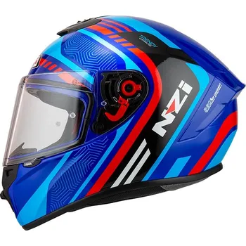 Helma na motorku Integrální přilba NZI TRENDY 2 CONNECTED modro-červená Velikost: XXL
