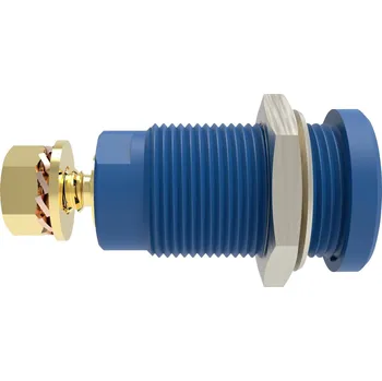 Elektrická zásuvka Schützinger DI SEB 9424 Au / BL bezpečnostní vestavná zásuvka 4 mm Rovná modrá 1 ks