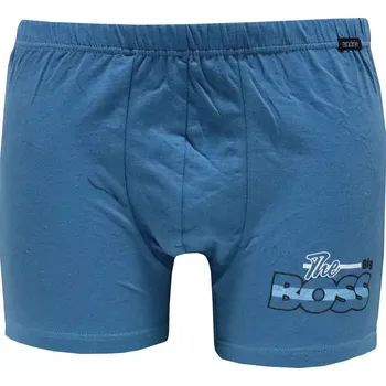 Boxerky Pánské boxerky s potiskem The Boss Andrie PS 5973 petrol velikost 3XL