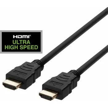 Video kabel DELTACO Kábel HDMI 2.1 M/M 1m, 8K Ultra High, čier
