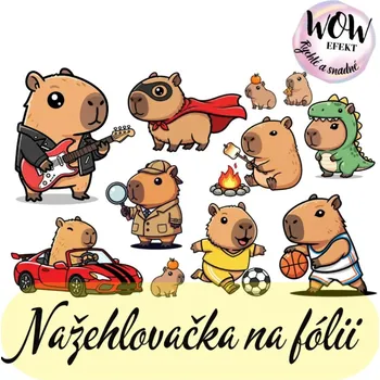 Textilní nažehlovací páska MyCreativ Nažehlovačka na fólii, KAPYBARA mix K DOTVOŘENÍ /arch