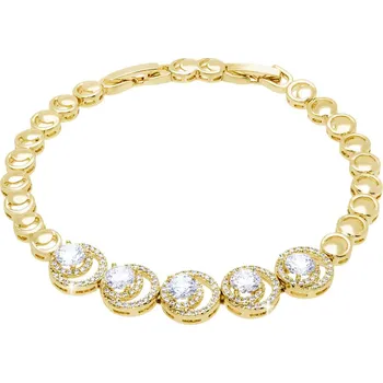 Náramek biju Pozlacený náramek se zirkony 2444