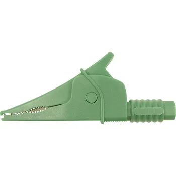 Krokosvorka Cliff Croc Clip bezpečnostní krokosvorka, konektor 4 mm, CAT III 1000 V, zelená
