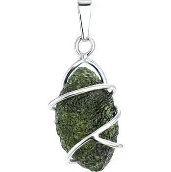 Přívěsek Vltavín Moldavite Stříbrný přívěsek s vltavínem P37 0133