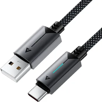 Datový kabel Acefast - Datový kabel (C19-04) - USB Type-C, rychlé nabíjení, 3A, odolný proti ohybu, nylonové opletení, 1,2 m - černý