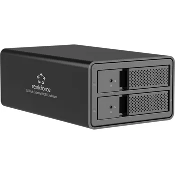 Renkforce RF-6647596 8,9 cm (3,5 palce) kryt pevného disku 2 Bay 3.5 palec USB 3.0