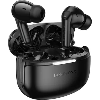 Sluchátka Borofone - Bezdrátová sluchátka Peaceful (FQ9) - Bluetooth V5.4, 300mAh, True Wireless, dotykové ovládání - černá