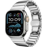 Techsuit - Řemínek na hodinky (W012) - Apple Watch 1/2/3/4/5/6/7/8/9/10/11/SE/SE 2/SE 3 (38/40/41/42 mm) - stříbrný