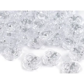 Brzdičky s dvěmi dírkami 15x15 mm malé, velké, 3 (430) transparent