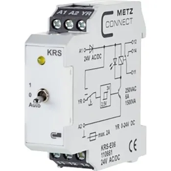 vypínač spínač prahové hodnoty 24, 24 V/AC, V/DC (max) 1 přepínací kontakt Metz Connect 110661 1 ks