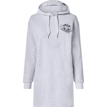 Dámské šaty Dámské mikinové šaty Stitch 0028100673 bílá, bobulová, šedá M