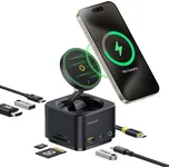 Baseus - Dokovací stanice MagPro Series II (B00072900121-00) - magnetická, USB, USB-C, HDMI, SD, 100W, 10Gbps, Qi2 15W - černá