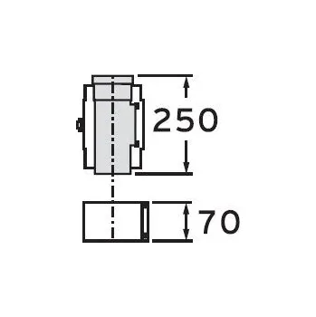 Kouřovod VAILLANT Revizní otvor, 0,25 m, 80/125 mm (303218)