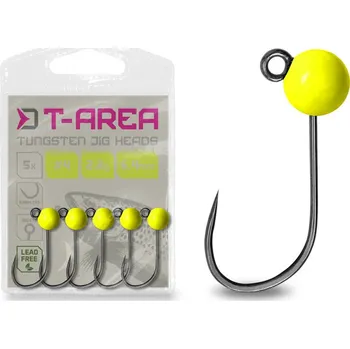 Wolframový jig Delphin T-AREA BL/5ks - fluo žlutý Váha: 0,6g