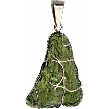 Přívěsek Stříbrný přívěsek s vltavínem P37 0143