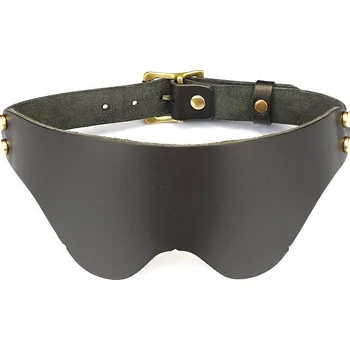 Erotická maska Liebe Seele Samurai Thick Leather Blindfold, kožená maska na oči