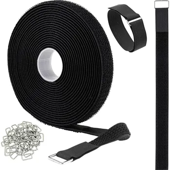 Zip Quadrios 25CA576 pásek se suchým zipem, ke spojování, háčková a flaušová část, (d x š) 10 m x 20 mm, černá, 10 m