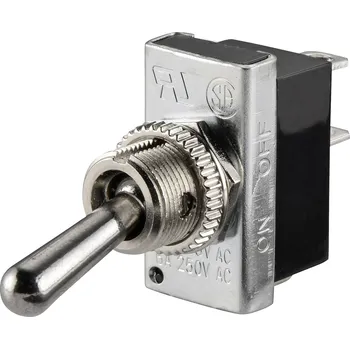 vypínač TRU COMPONENTS 1587671 TC-R13-25A2-01 páčkový spínač 250 V/AC 6 A 1x vyp/zap s aretací 1 ks