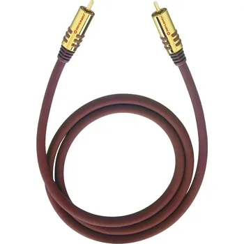 Audio kabel cinch audio kabel [1x cinch zástrčka - 1x cinch zástrčka] 3.00 m bordó pozlacené kontakty Oehlbach NF Sub
