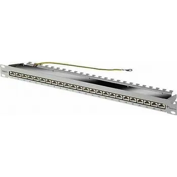 Switch Telegärtner 100007016 24 portů síťový patch panel 483 mm (19) CAT 6 1 U šedá osazený