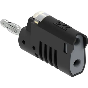 Krokosvorka Electro PJP 1087-CD1-N banánkový konektor zástrčka, rovná Ø pin: 4 mm černá 1 ks