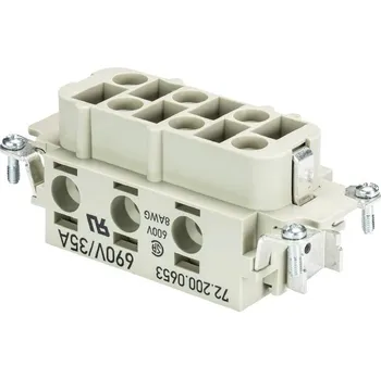 Elektrická zásuvka Wieland Electric 72.200.0653.0 konektorová vložka, zásuvka Počet kontaktů 6 10 ks