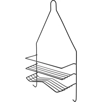 police Koupelnová polička CARL BLACK 25x45,5 cm černá