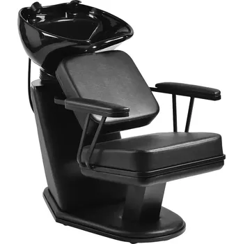 Kadeřnické křeslo Kadeřnický mycí box MADRID - černý