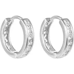 Stříbrné náušnice kroužky se zirkony