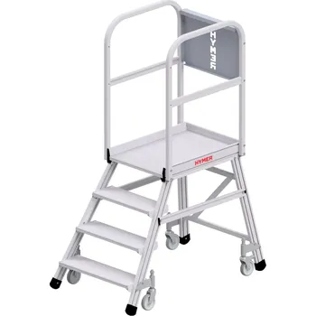 Schůdek Pojízdná hliníková plošina HYMER 4 nášlapy