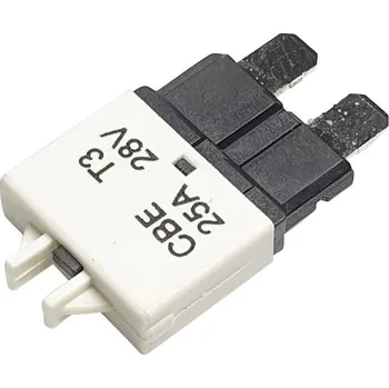 Autopojistky Hansor Circuit Breaker Standard, type 3, Manual Reset, 25ACBE3 Series 25A automatická plochá pojistka, 12 V, 24 V, 32 V, 25 A, 1 ks