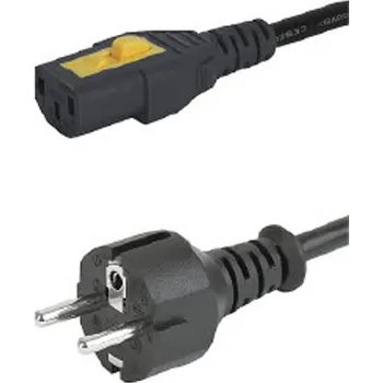 Napájecí kabel Napájecí kabel 2m, Černá, A: C13, B: CEE 7 / XVII, 10 A, 125 V AC (CSA), 125 V AC (UL), 250 V AC (IEC) Schurter