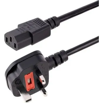 Napájecí kabel Napájecí kabel 1 m, Černá, A: BS 1363, B: IEC C13 Polyvinylchlorid, 250 V StarTech.com