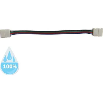 LED páska Tipa Spojka nepájivá pro RGB LED pásek 5050 30,60LED/m 10mm s vodičem, voděodolný IP68