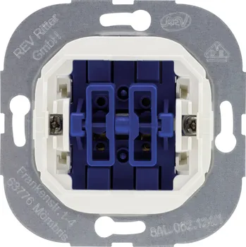 Elektrická zásuvka REV vestavný spínač žaluzií Technika bílá, modrá 0299350006 1 ks