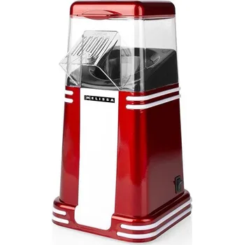 NEDIS Melissa popcornovač/ spotřeba 1200 W/ čas na přípravu 2 - 4 min/ jedna porce až 60g popcornu/ bílo-červená