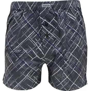 Trenýrky Pánské trenky s abstraktním vzorem Andrie PS 5965 grafit velikost 3XL